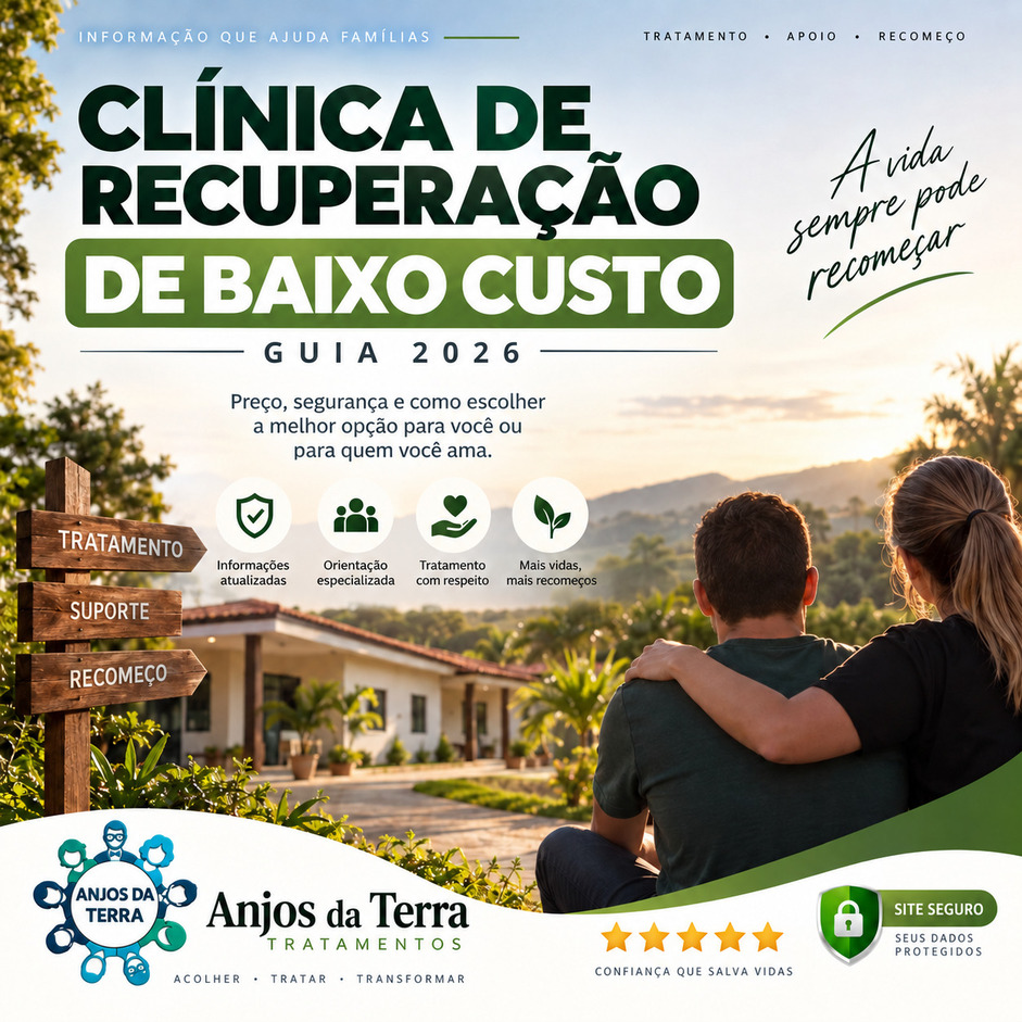 Clínica de recuperação de baixo custo – Anjos da Terra Tratamentos Legenda: Clínica de recuperação de baixo custo: informações atualizadas sobre preço, segurança e como escolher em 2026.